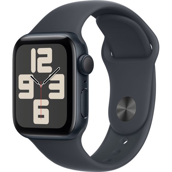 Apple Watch Series SE 2024 40mm Midnight Aluminum Case with Midnight Sport Band S/M
